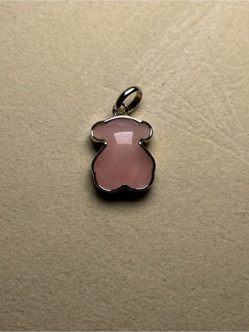 TOUS Color Bear Pendant in Sterling Silver & Rose Quartz, Ref. 215434530